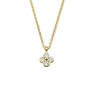 Juwelier Schell 180465 B. Mayer Kette mit Anhänger Kleeblatt 910584C