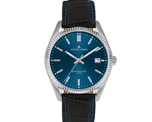 Juwelier Schell 180489 Jacques Lemans Armbanduhr Derby Blau 50-3R