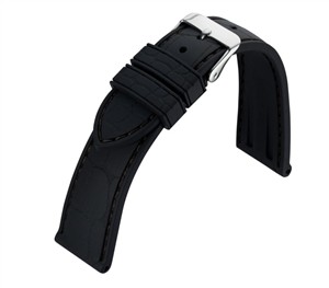 Juwelier Schell 180644 Eulit Uhrenband Silichron Schwarz 156620102