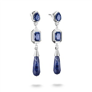 Juwelier Schell 180706 Thomas Sabo Ohrringe mit blauen Steinen H2332-166-1
