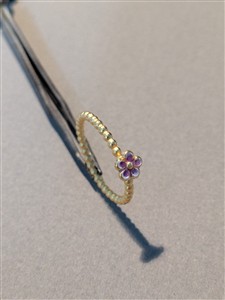 Juwelier Schell 180737 B. Haas Kugelring Pallina Blume E5 Neu 10017-5 PAU L