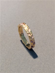 Juwelier Schell 180738 B. Haas Ring Filigranetto Quercia II Schmal Eiche 1778 AU L