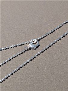Juwelier Schell 180740 B. Haas Kugelkette mit Herzkarabiner 5432 AG 100