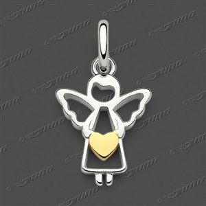 Juwelier Schell 180750 Jung Anhänger Engel mit Herz 40-0290