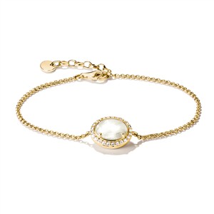 Juwelier Schell 180754 Thomas Sabo Armband Oval mit Perlmutt A2234-M01-14-L19V