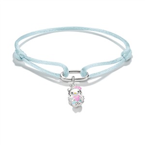 Juwelier Schell 180771 Thomas Sabo Charm Club Textilarmband mit Charm Hello Kitty Engel mit Herz A2244-M07-1-L24V