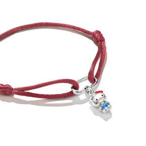 Thomas Sabo Charm Club Textilarmband mit Charm Hello Kitty mit Latzhose – Bild 2