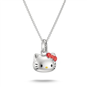 Juwelier Schell 180784 Thomas Sabo Kette mit Anhänger Hello Kitty Köpfchen mit roter Schleife KE2387-M06-7-L45V