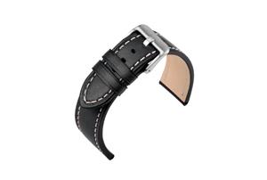 Juwelier Schell 174874 Eulit Uhrenband Zeppelin Schwarz/Silber 831620102