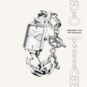 Rosefield Armbanduhr Octagon XS Studio Silber – Bild 2