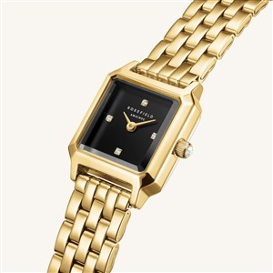 Rosefield Armbanduhr Boxelle Schwarz Kristalle – Bild 5