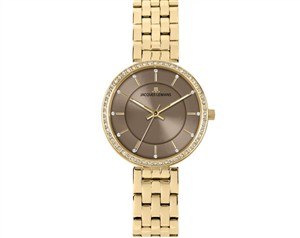 Juwelier Schell 180267 Jacques Lemans Armbanduhr Milano Gold/Braun 1-2212F