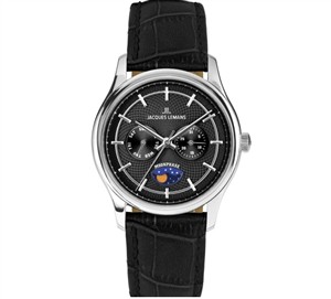 Juwelier Schell 180268 Jacques Lemans Armbanduhr Derby Schwarz 1-2213A