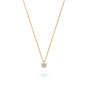 Juwelier Schell 180823 Diara Studios Kette mit Solitäranhänger Krappe DS2101G/45
