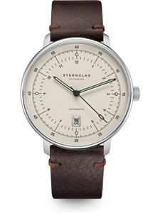 Juwelier Schell 181032 Sternglas Armbanduhr Hamburg Pro Automatik Alabaster/Silber/Vintage Mokka S02-HP26-VI11