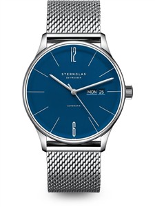 Juwelier Schell 181033 Sternglas Armbanduhr Berlin Automatik Milanaise Mitternachtsblau/Silber S02-BE06-MI04