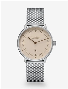 Juwelier Schell 181034 Sternglas Armbanduhr Naos XS Milanaise Sandbraun/Silber S01-ND54-MI01
