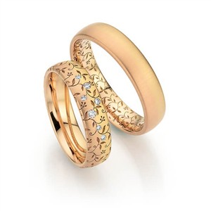 Juwelier Schell 181120 Fischer Trauring Sonnenbraut (einfarbig; Muster außen) 05 07629/050 3016 0