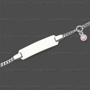 Juwelier Schell 164563 Jung Identitätsarmband mit rosa Stein 91.0319.94