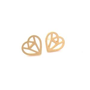 Juwelier Schell 165912 Cuckoowelen Ohrstecker modern heart matt vergoldet 165912 g