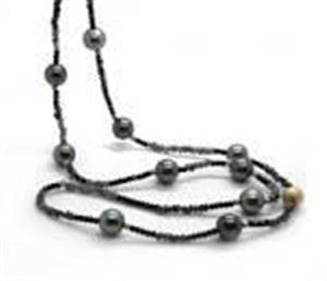 Juwelier Schell 169077 Di-Perle Tahitiperle-Spinell Collier 81100105