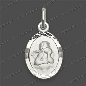 Juwelier Schell 177330 Jung Anhänger Engel Oval 40-0256