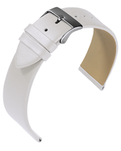 Juwelier Schell 159712 Eulit Uhrenband Nappa Weiß/Silber 341114112