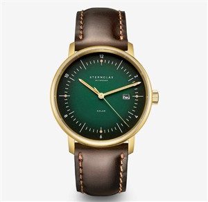 Juwelier Schell 178719 Sternglas Armbanduhr Naos Solar Dunkelgrün/Dunkelbraun S01-NS22-BR01