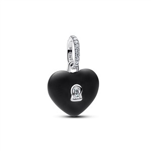 Juwelier Schell 179637 Pandora Moments Charm Schwarzes Herzschloss 794424C02