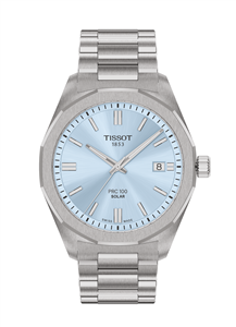 Juwelier Schell 179855 Tissot Armbanduhr PRC 100 Solar 39mm Hellblau/Grau T1514221135100