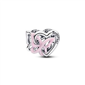Juwelier Schell 180094 Pandora Moments Charm Herz & Rosa Schmetterling "Zusammen haben wir alles" 794475C01