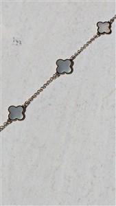 Juwelier Schell 181028 T.C Gold Kette Kleeblatt KetteKleeblattPerlmutt
