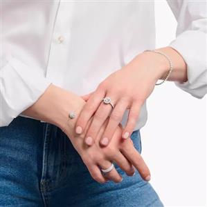 Thomas Sabo Halo-Ring mit weißem Stein im Brillantschliff Silber – Bild 2