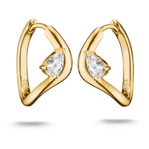 Juwelier Schell 181286 Thomas Sabo Creolen mit weißem Zirkonia in Tropfenform CR763-M01-14