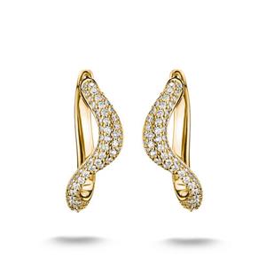 Juwelier Schell 181287 Thomas Sabo Creolen in Wellenform mit weißen Zirkonia CR765-M01-14