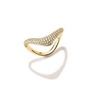 Juwelier Schell 181294 Thomas Sabo Ring in Wellenform mit weißem Zirkonia TR2546-M01-14-54