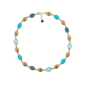 Juwelier Schell 181424 AquaForte Kette Caramelle Marine Ovali H4185009