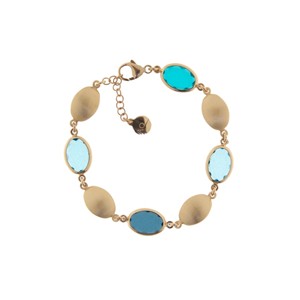 Juwelier Schell 181425 AquaForte Armband Caramelle Marine Ovali H4182825