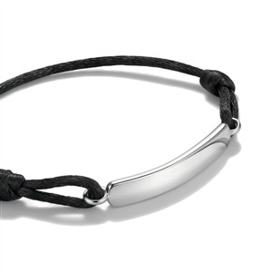 Thomas Sabo Textilarmband gravierbar schwarz – Bild 3