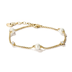 Juwelier Schell 181315 Thomas Sabo Armband mit Perlen und weißem Zirkonia A2038-M01-14-L19V