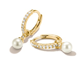 Thomas Sabo Creolen Perle mit weißem Zirkonia – Bild 2