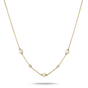 Juwelier Schell 181325 Thomas Sabo Kette mit Perlen und weißem Zirkonia KE2120-M01-14-L45V