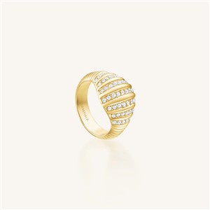 Juwelier Schell 181452 Rosefield Ring Gestreift Pavé JRSR52G-J1389
