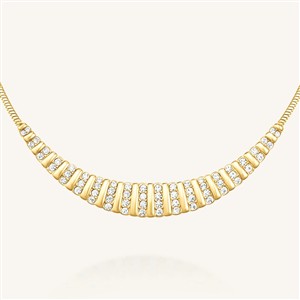 Juwelier Schell 181454 Rosefield Kette Gestreift Pavé JNSSG-J1286
