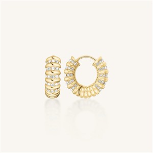 Juwelier Schell 181455 Rosefield Creolen Gestreift Pavé JESCG-J1280