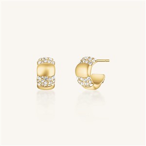 Juwelier Schell 181456 Rosefield Steckcreolen Gestreift Pavé JESPG-J1281