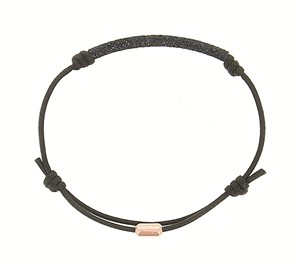 Juwelier Schell 181665 Pesavento Armband Shiny Rosé + Polvere Schwarz | Polvere di Sogni WPLVB1837