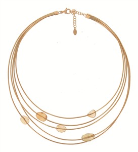 Juwelier Schell 181674 Pesavento Collier Shiny Gelbgold + Rauchquarz + Citrin | DNA WDNAG1113