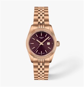 Juwelier Schell 181718 Tissot Armbanduhr Ballade Rosé/Bordeaux T1560103337100