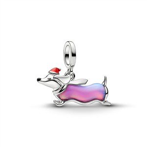 Juwelier Schell 181746 Pandora Moments Charm Weihnachtsdackel "Lieb dich sooo viel" 734970C01
